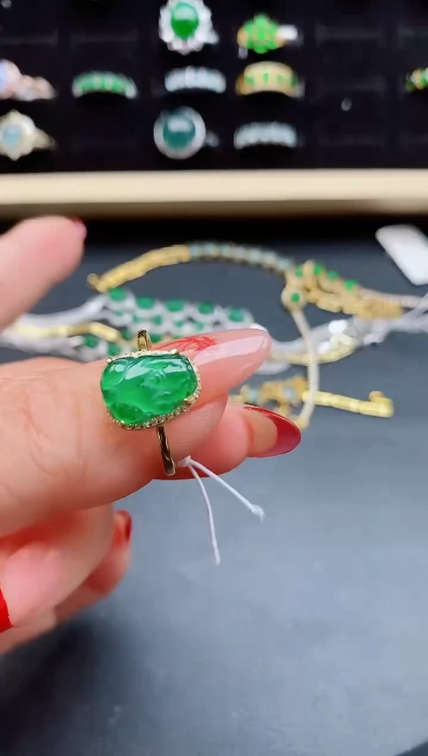 【闪购商品】翡翠戒指银S925镶嵌321321