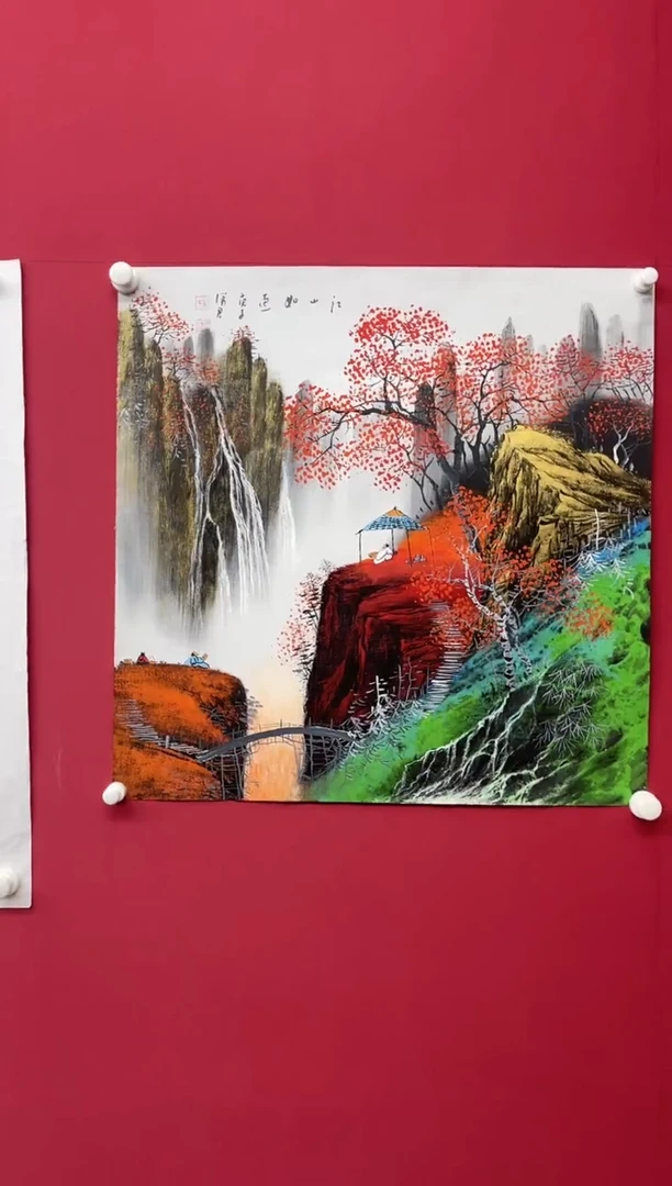 【闪购商品】国画吴-斗方山水/无框W