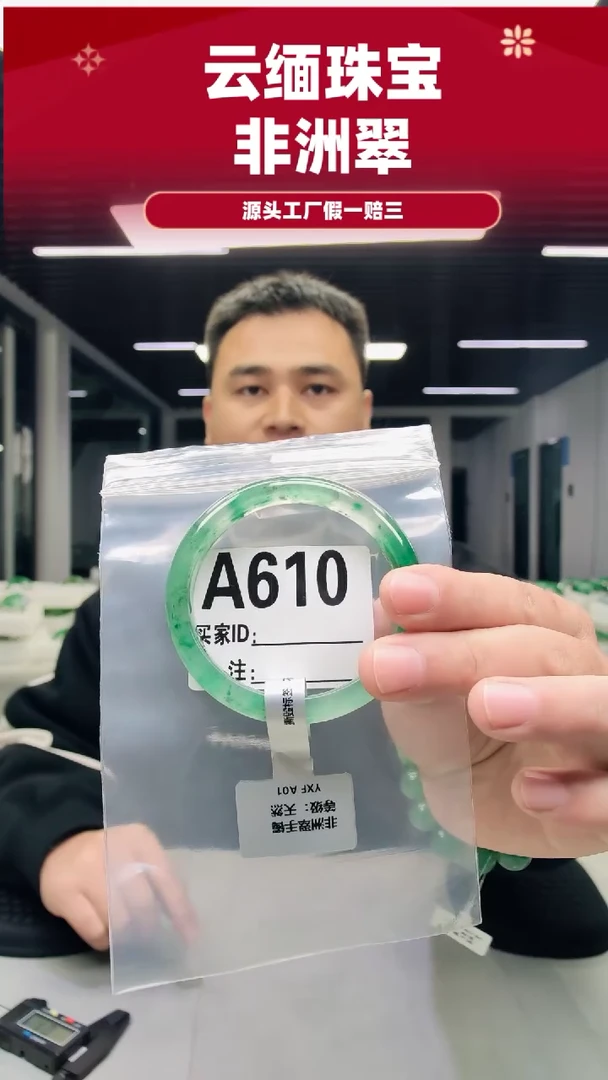 未镶嵌手镯石英质玉（非洲翠）55圈口A610