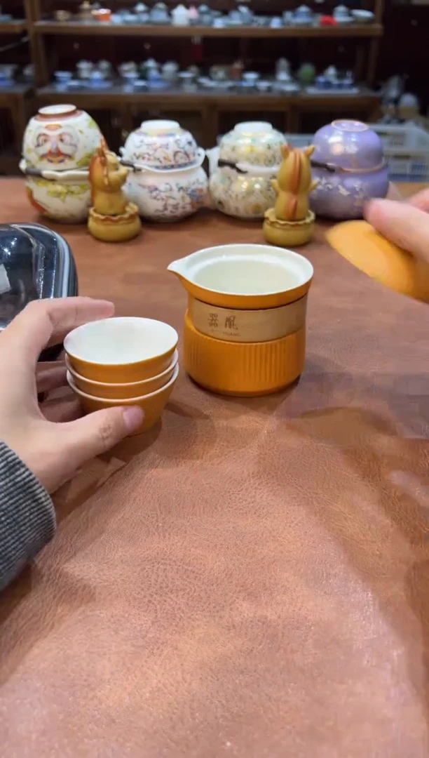 真的很便宜会开片的旅行茶具