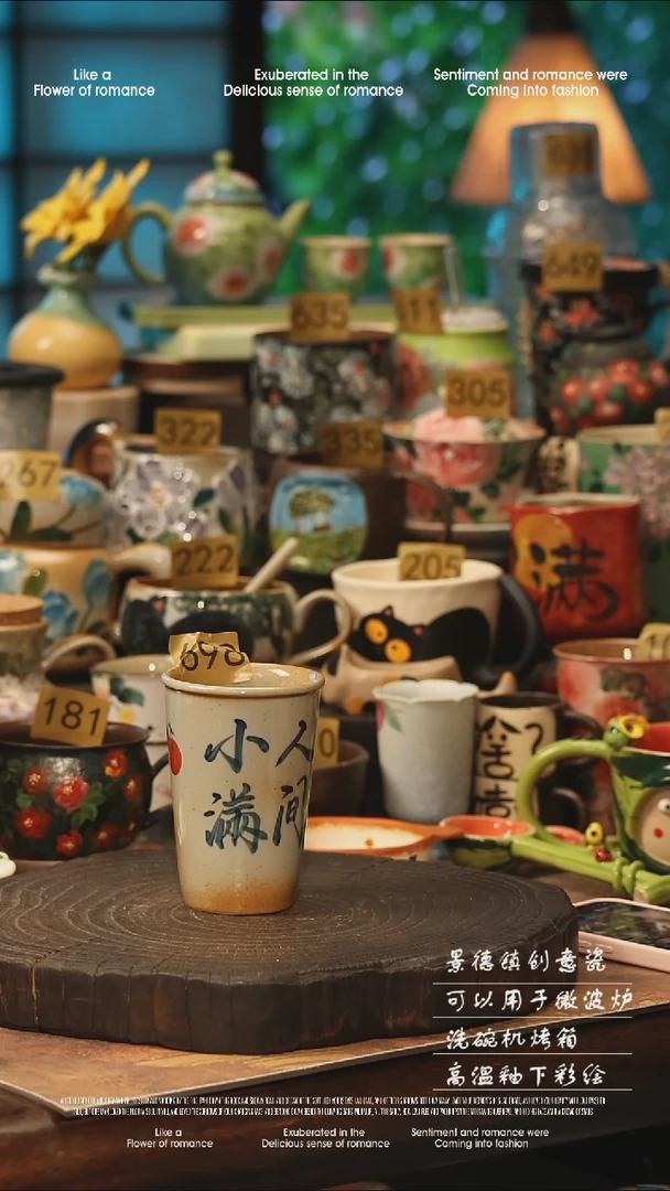陶瓷景德镇高温釉下彩手工手绘款式