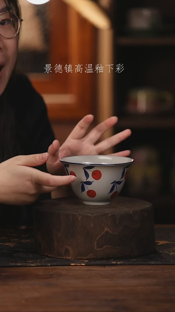陶瓷景德镇高温釉下手绘陶瓷@L531@