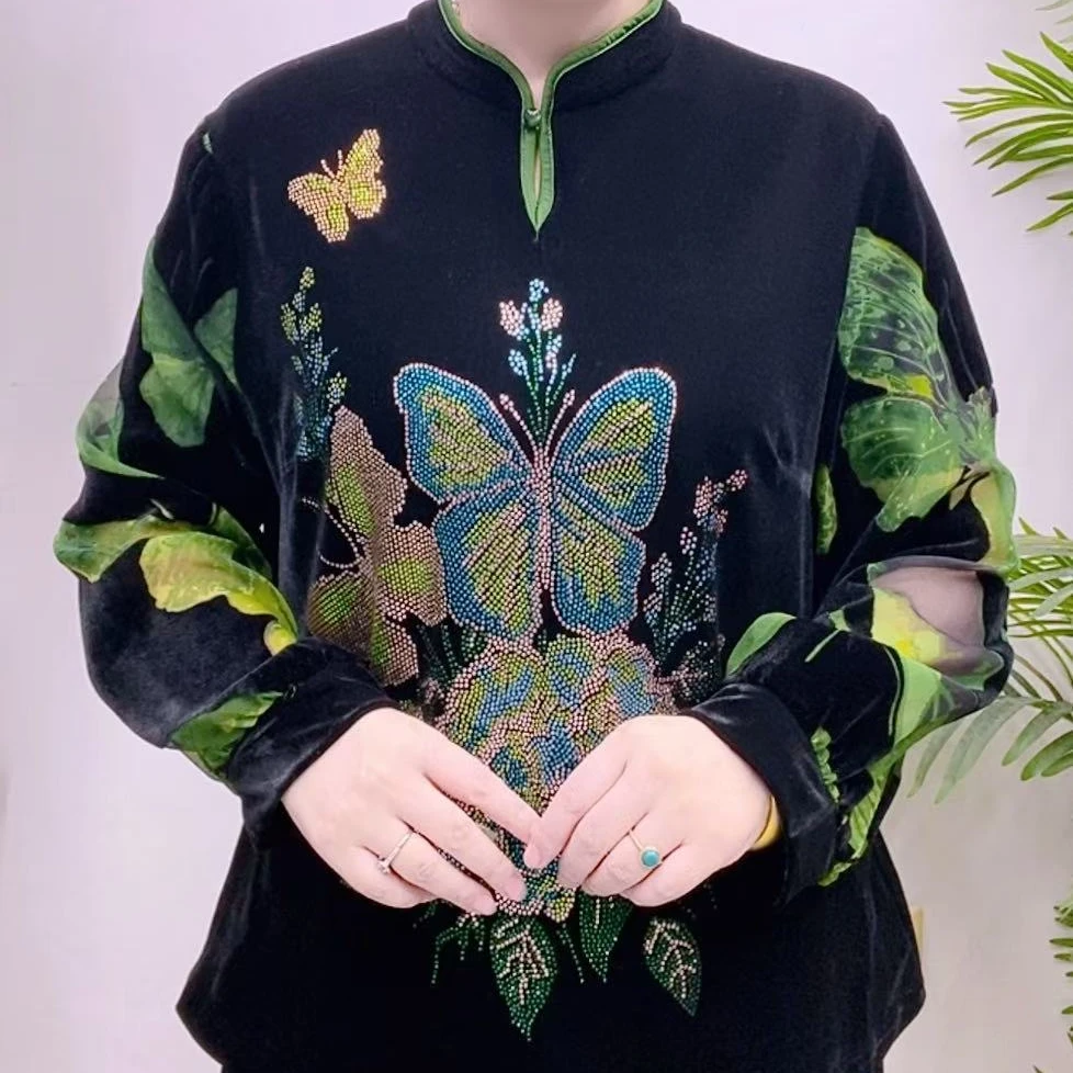 高端韩国钻石绒小衫12A8505