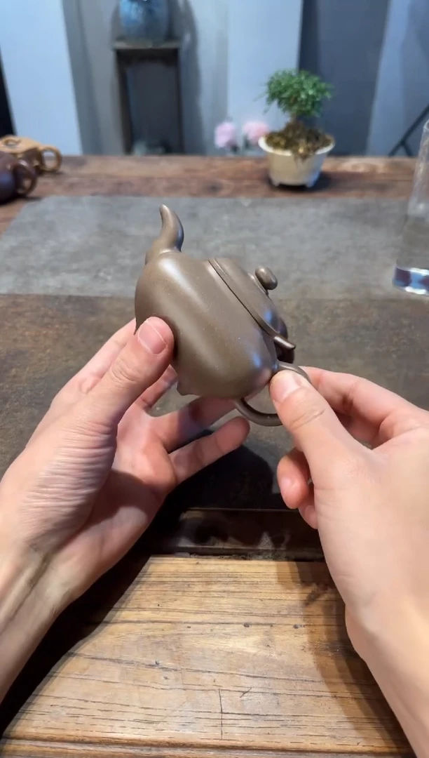 茶壶紫砂活*呢传炉 青灰老段