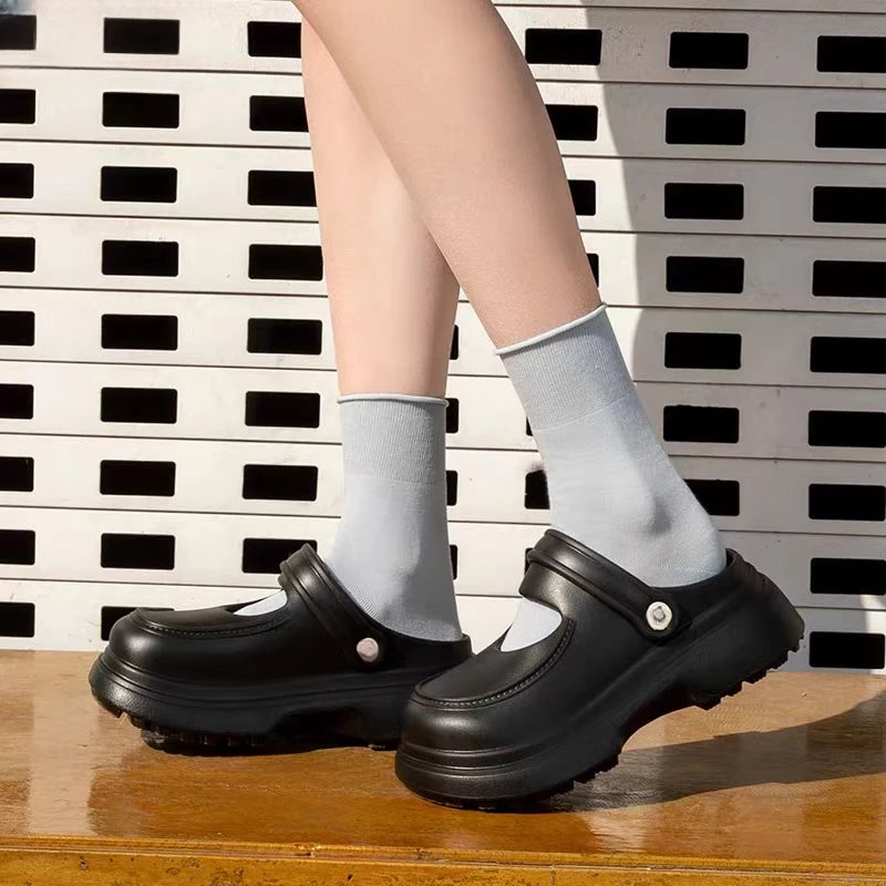 【555】421/22-358 /129-9玛丽珍洞洞鞋厚底包头半拖拖鞋