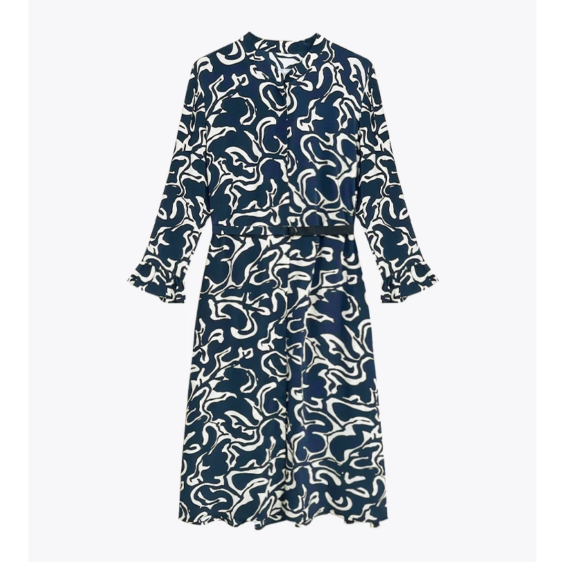 CLOTHING/墨含高奢时尚优雅舒适双绉桑蚕丝连衣裙HY-2103