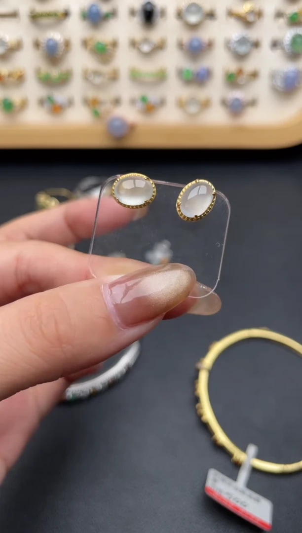 翡翠戒指银S925镶嵌一物一证一礼盒