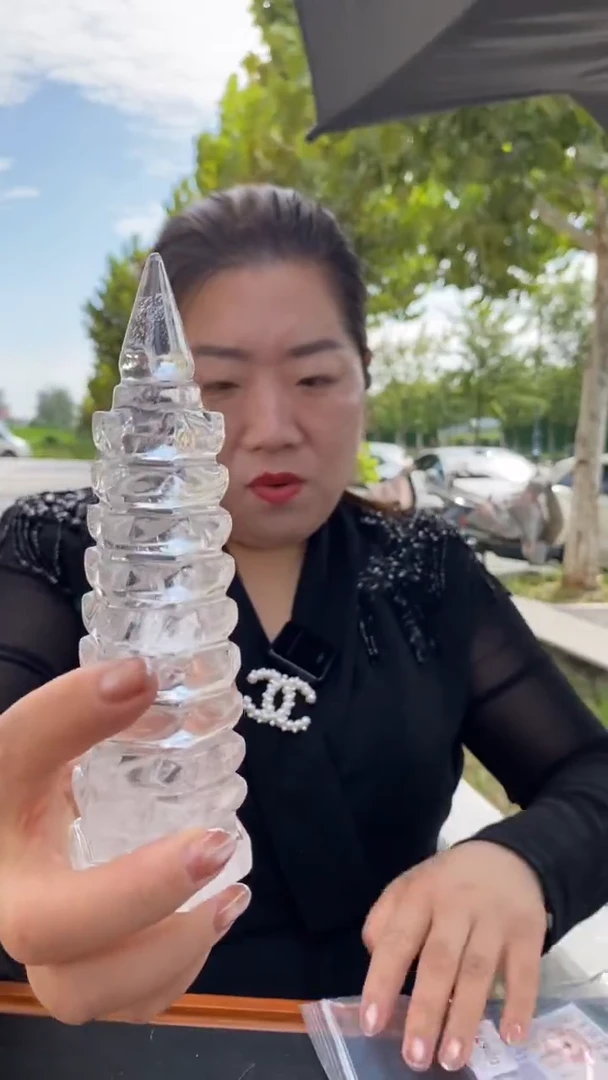 未镶嵌珠宝半成品水晶C**i白水晶文昌塔D675