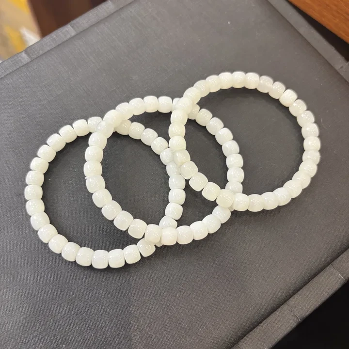 和田玉 白玉 直切手串7mm-593440