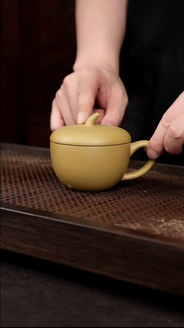 茶壶紫砂黄金段苹果盖杯