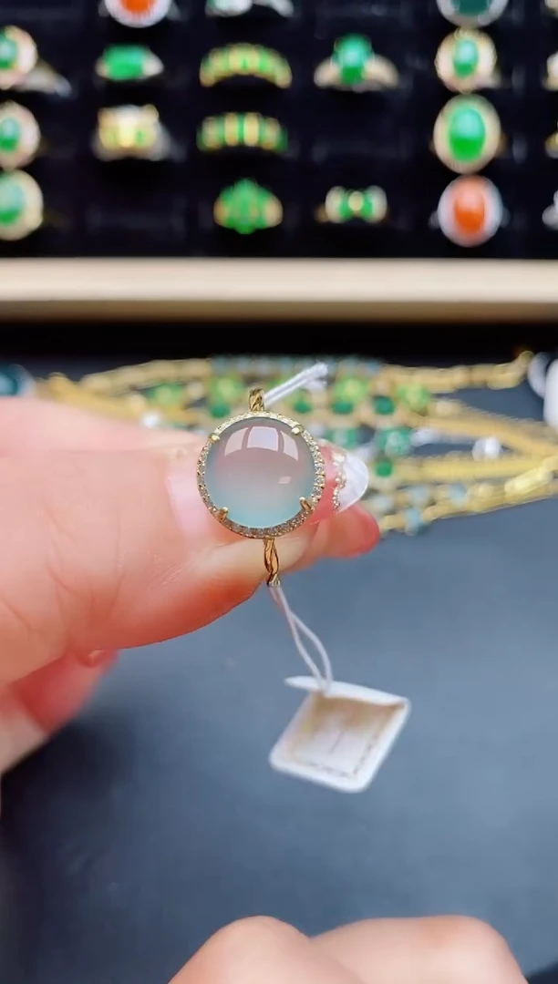 【闪购商品】翡翠戒指银S925镶嵌12121