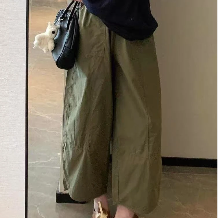 【草莓自营】立体裁剪日系宽松水洗纯棉轻薄透气九分花苞裤