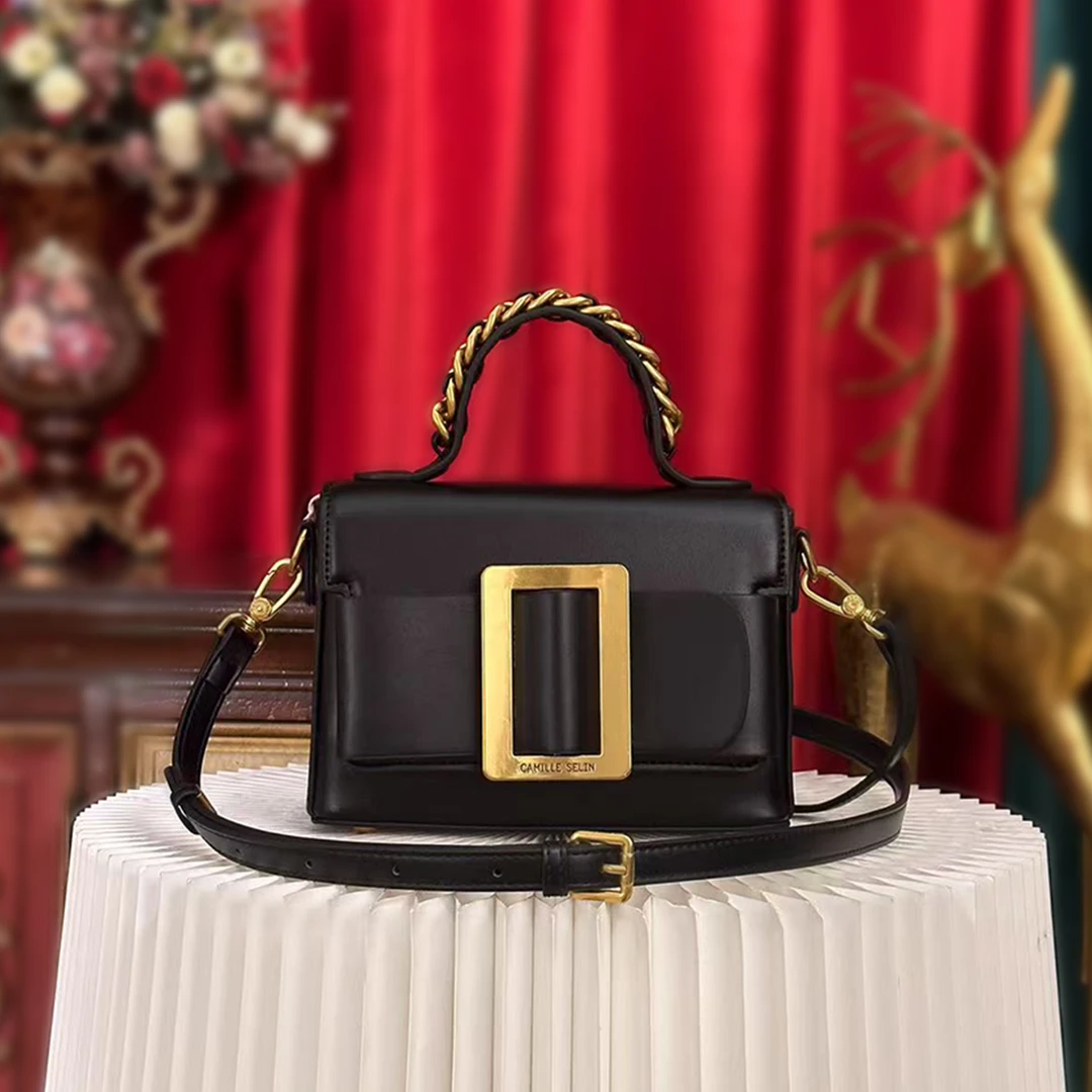 【小颜定制】新款高级感潮流小众设计皮带手提斜挎女士包8852#