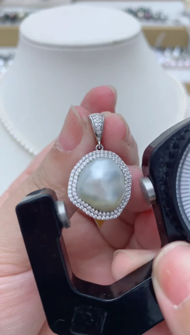 【闪购商品】海水珍珠颈饰银S925镶嵌w84