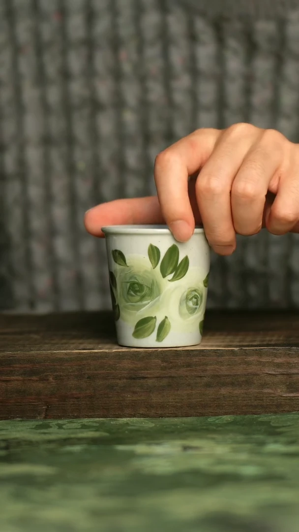 陶瓷青诗集手工手绘瓷器