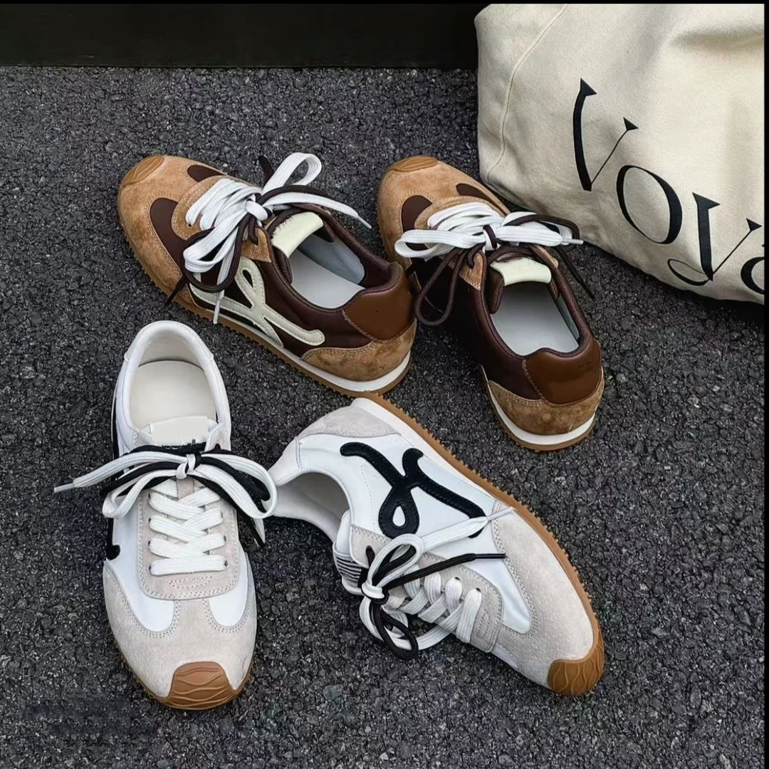 XUZHU煦芝 女2025新款美拉德宽头舒适休闲运动小众阿甘鞋板鞋1822