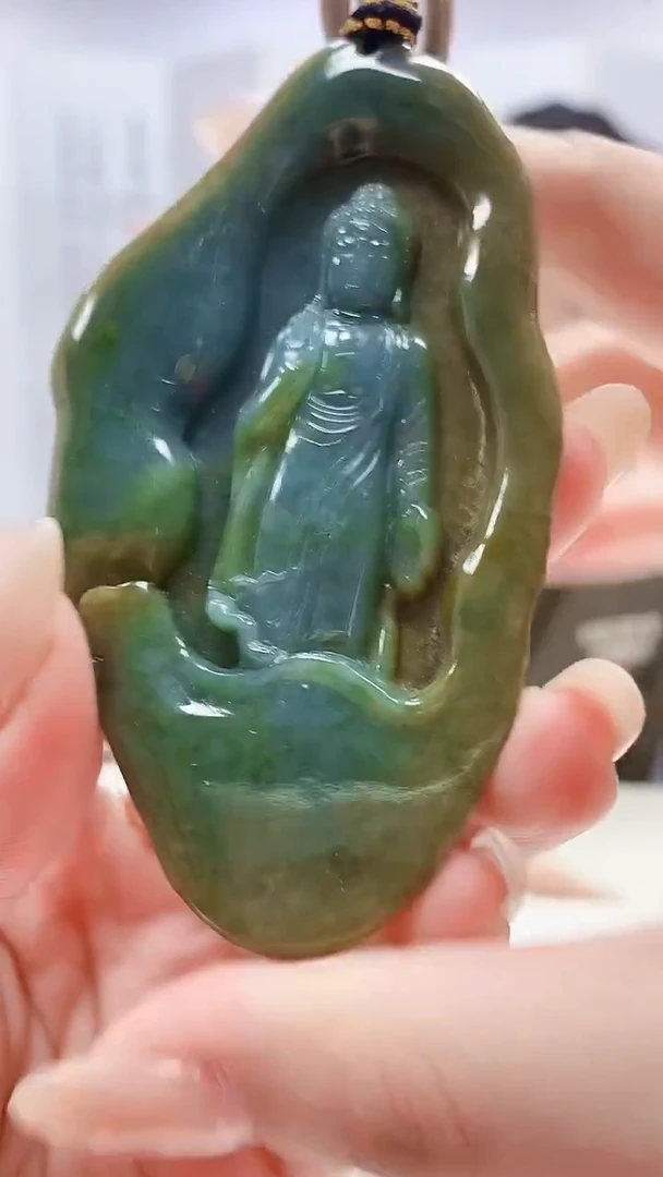 未镶嵌定制翡翠4917lr-毛货挂件125