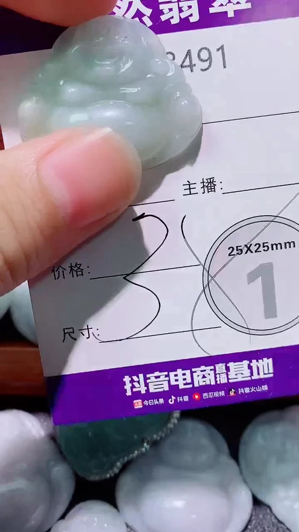 翡翠未镶嵌吊坠(赠链)翡翠A货491