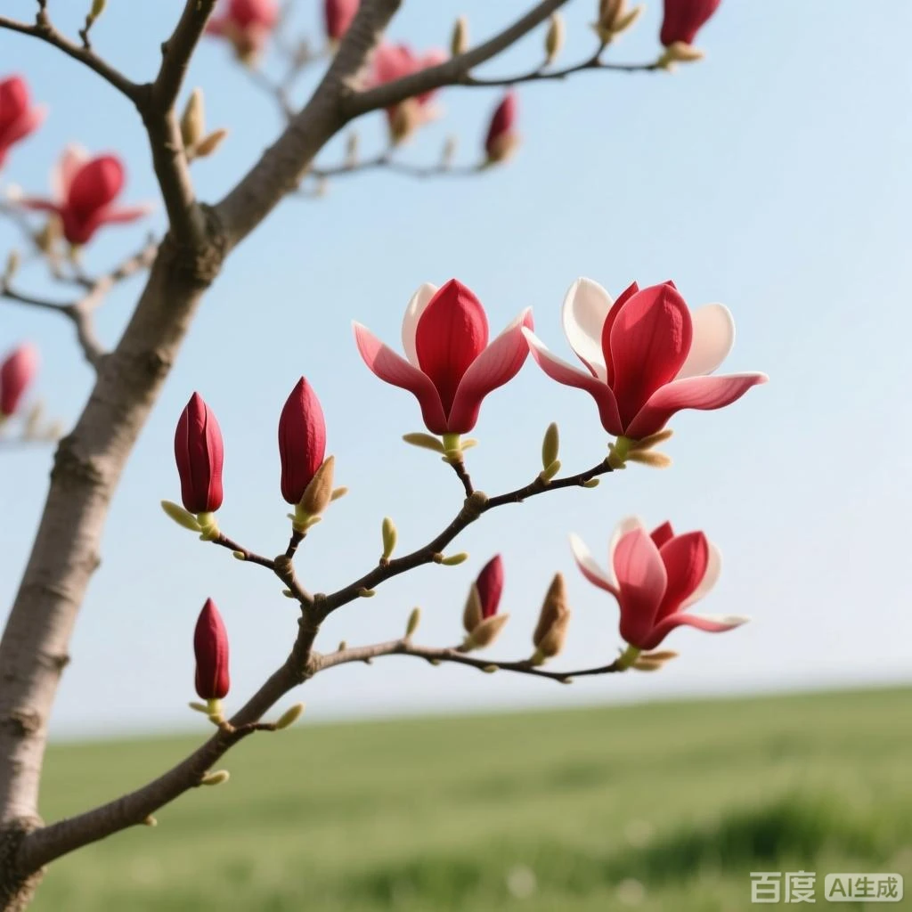 玉兰树花香三季红