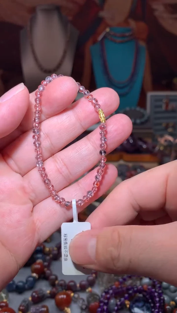 18K金镶嵌珠宝半成品水晶金草莓