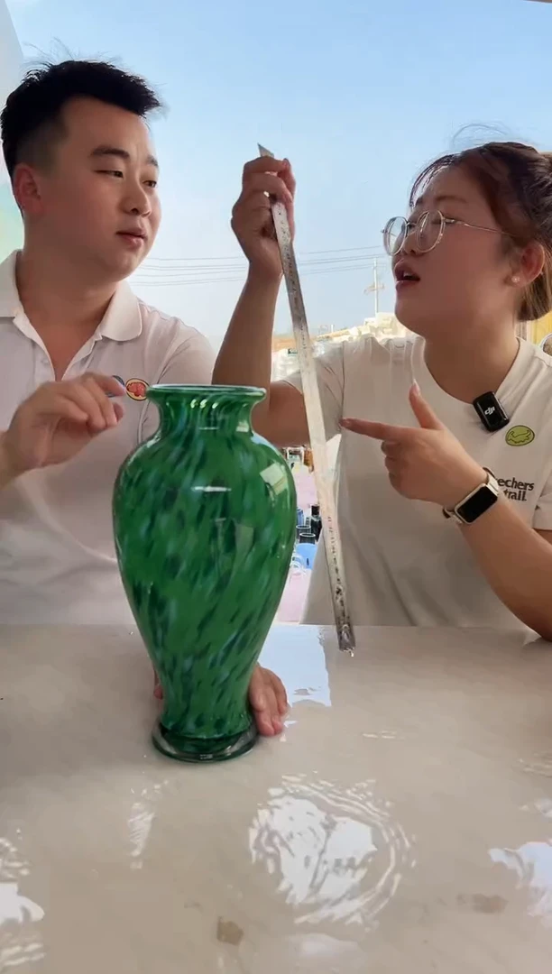 现代客厅摆件玻璃花瓶高级感