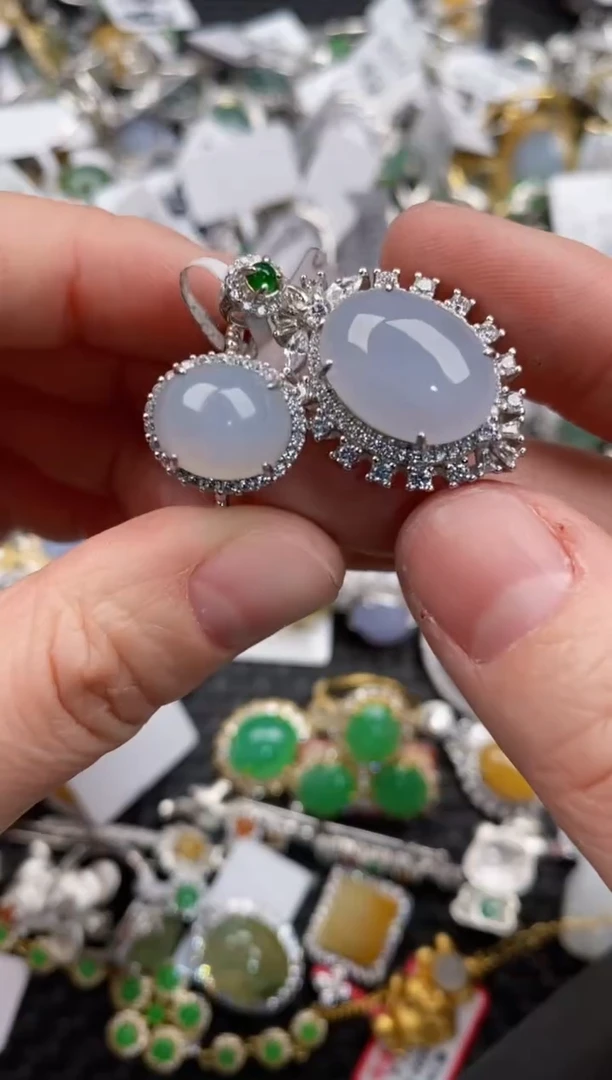 银S925镶嵌戒指翡翠12                  9