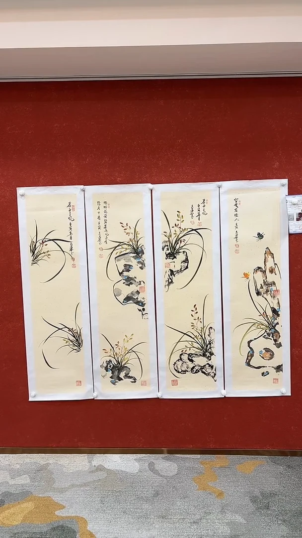 国画3.30-XY-李玉莲-手绘兰花B023
