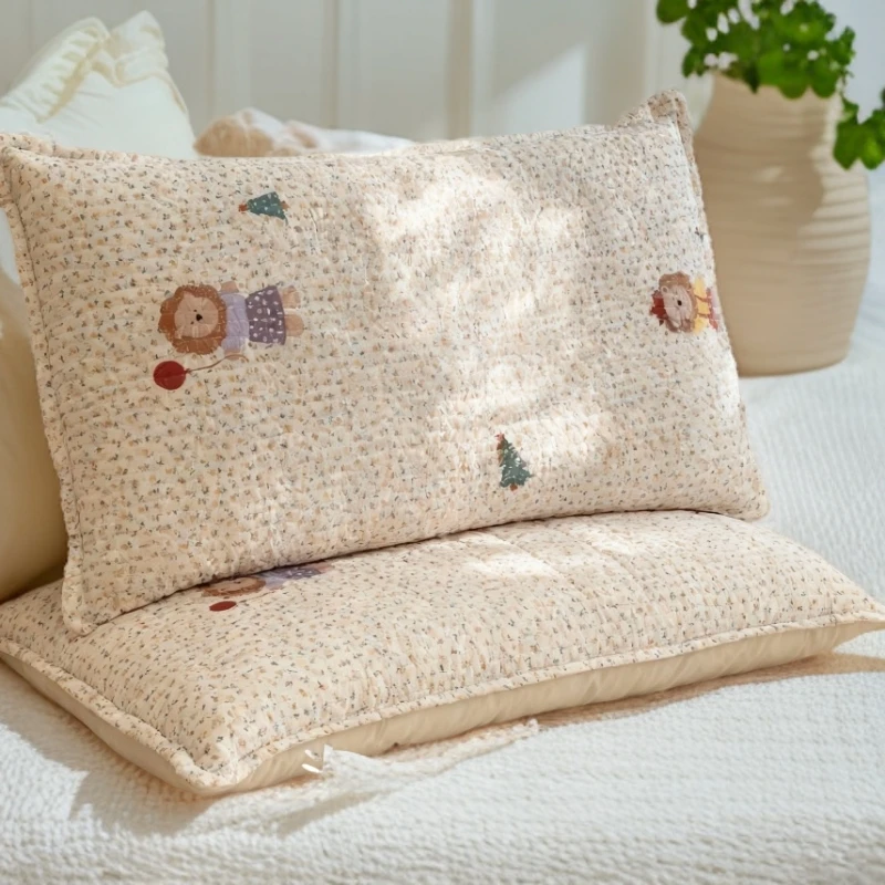 枕套2025年衍缝水洗棉夹棉通用枕套加厚防滑多功能新款