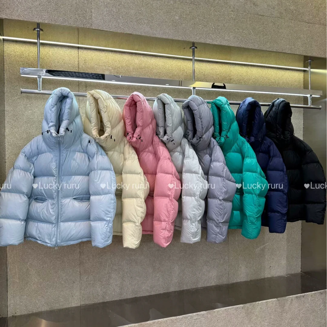 【lucky】韩版连帽短款羽绒服女2025加厚简约气质百搭保暖外套