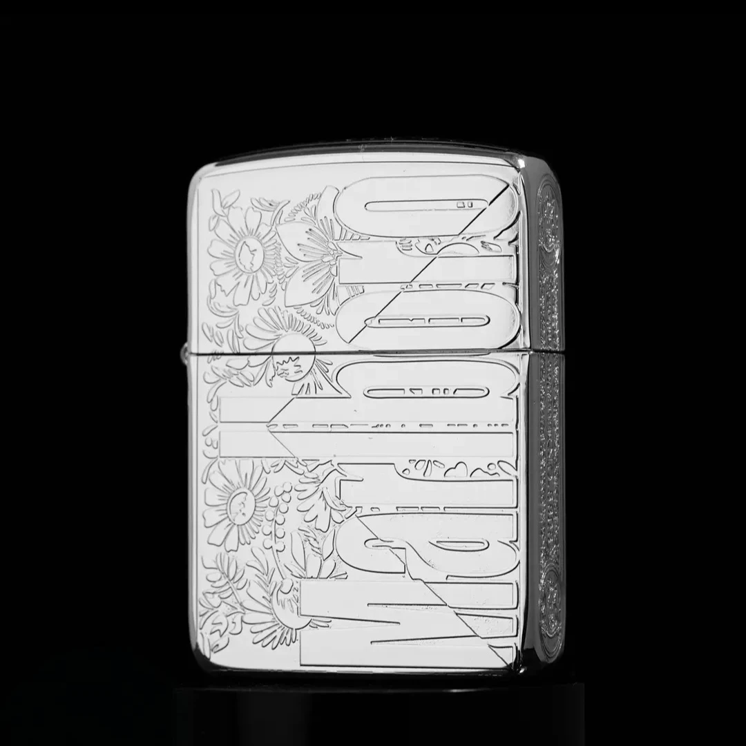 ZIPPO/之宝【镀银繁花万宝路】1941军机五面雕刻经典防风火机DY小宇