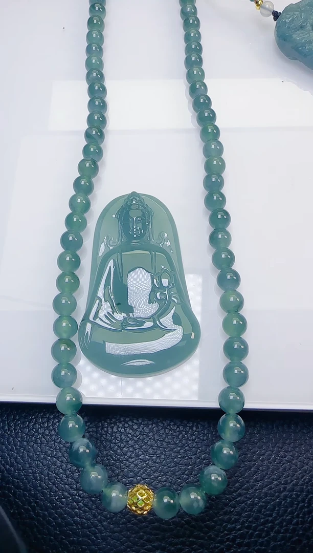 颈饰未镶嵌翡翠天然A货翡翠  多样性随机发其一