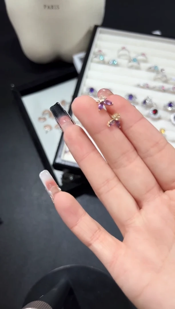 银S925镶嵌耳饰水晶79g多样性发其一【1对】