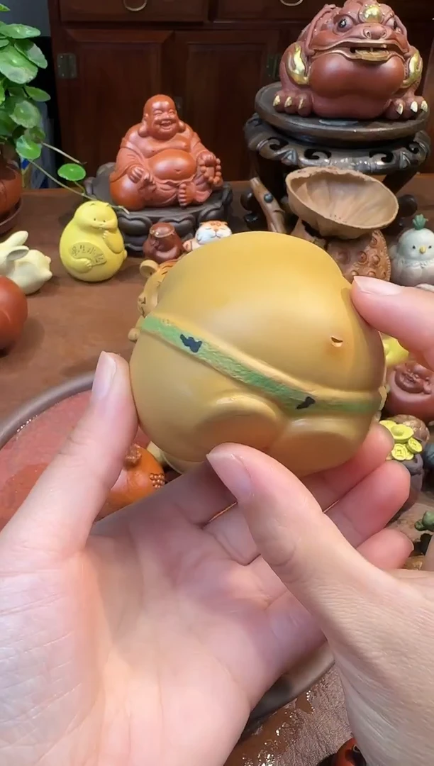 紫砂茶宠紫砂屁屁杯