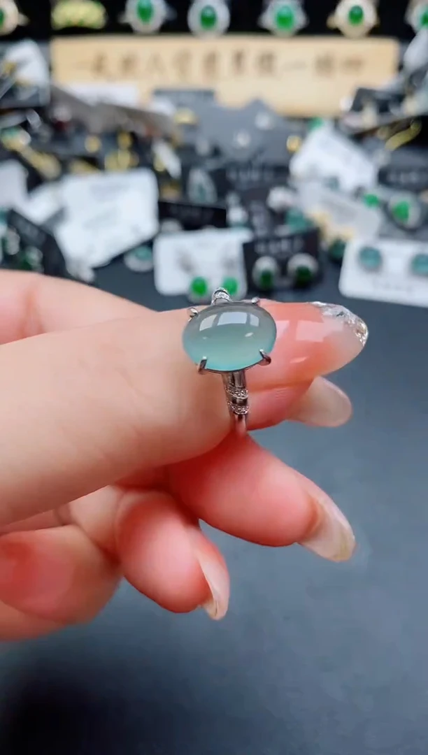 银S925镶嵌戒指翡翠850