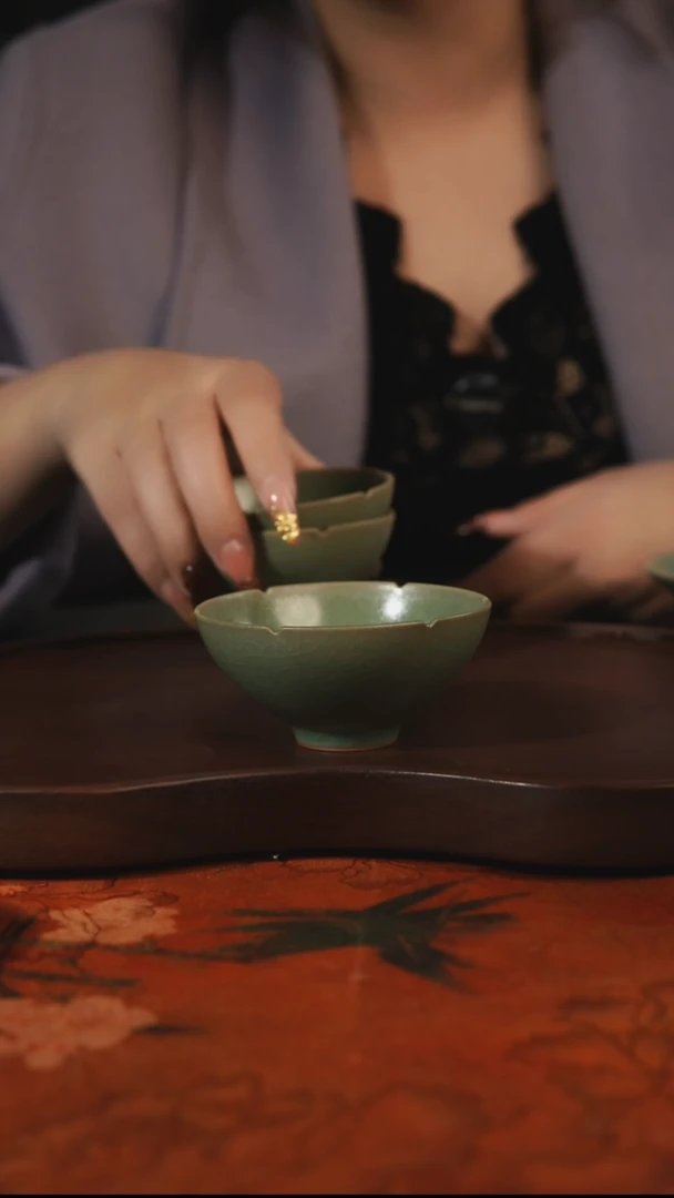 杯子瓷笑**湖汝州原产地原矿仿古老釉q