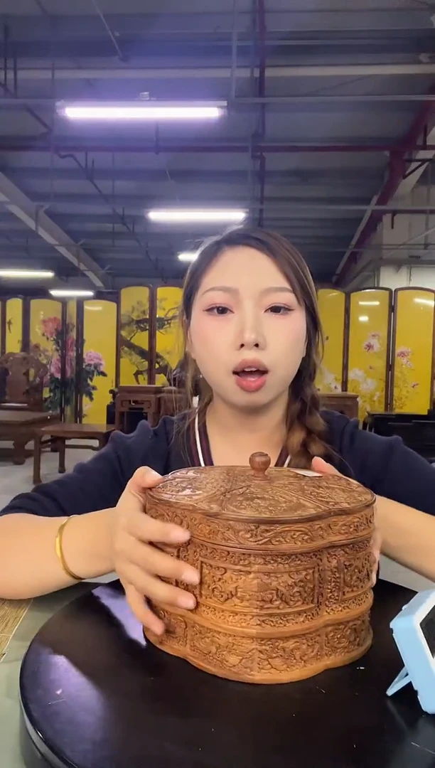 木阿*DZ1608-P7MK-花鸟图梅式糖果盒（拍）181028