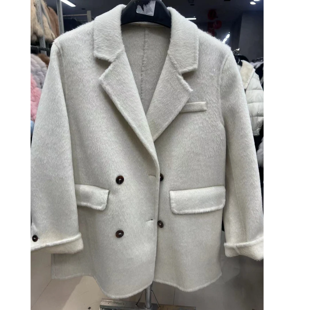 双面呢羊毛衣女西装款