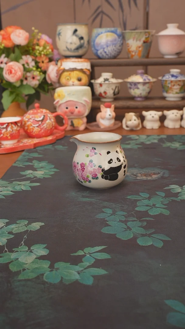 【落单】猪油冻熊猫公道杯