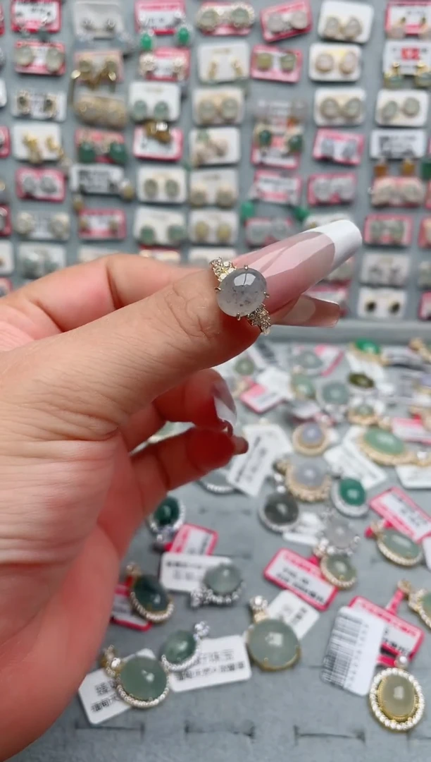 翡翠银S925镶嵌吊坠(不含链).