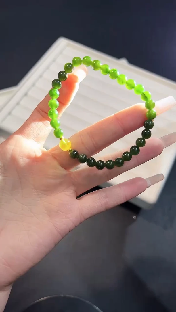 【闪购商品】和田玉手串未镶嵌18Y多样性发其一/1条默认微瑕