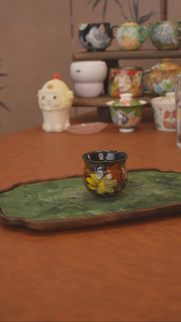 贰俩  五彩品茗杯