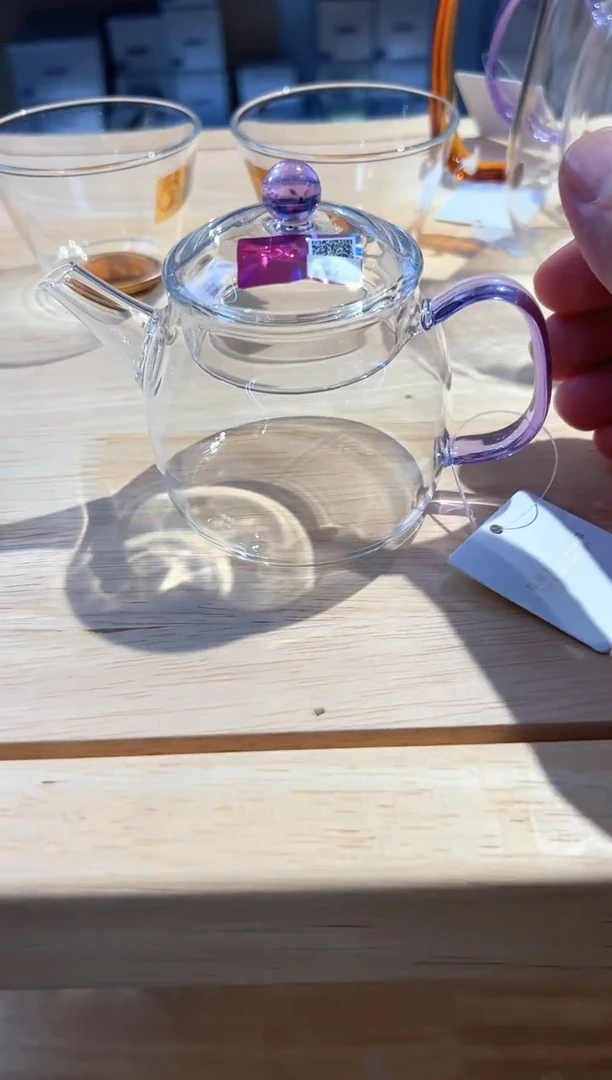 言卿小泡壶浅紫色+青禾杯一对浅紫色