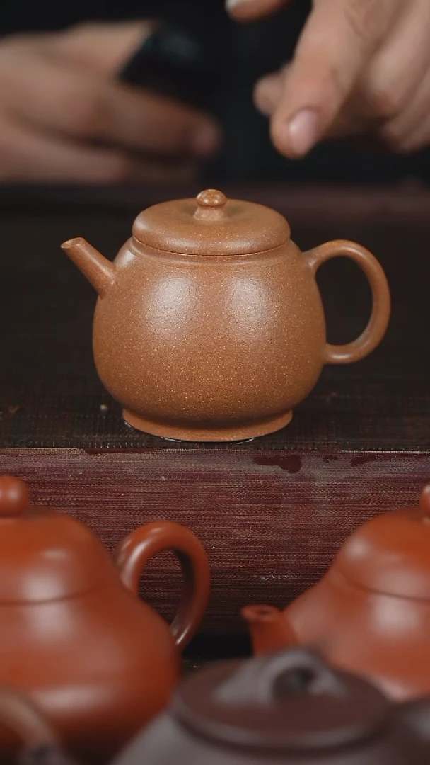 【闪购商品】紫砂茶壶90cc黄降坡明式龙蛋