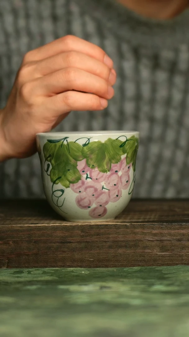 陶瓷青诗集手工手绘瓷器