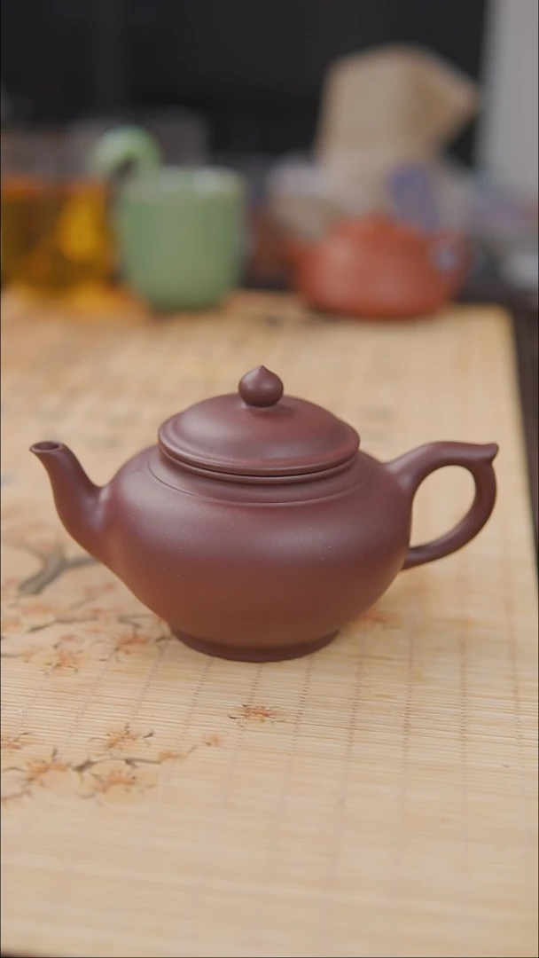 茶壶紫砂紫泥   半手工  笑樱壶