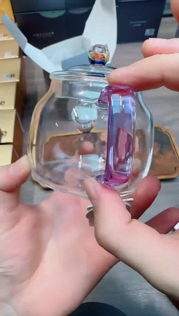 风谜花语德悦壶浅紫+茶巾+杯垫