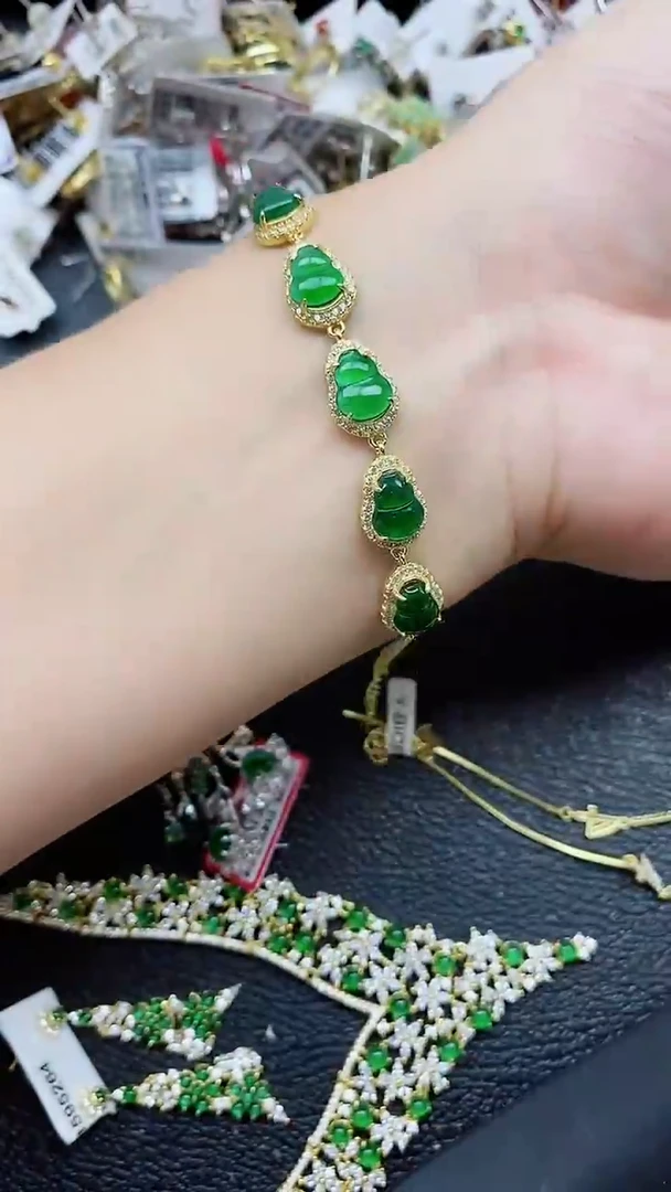 银S925镶嵌戒指翡翠1