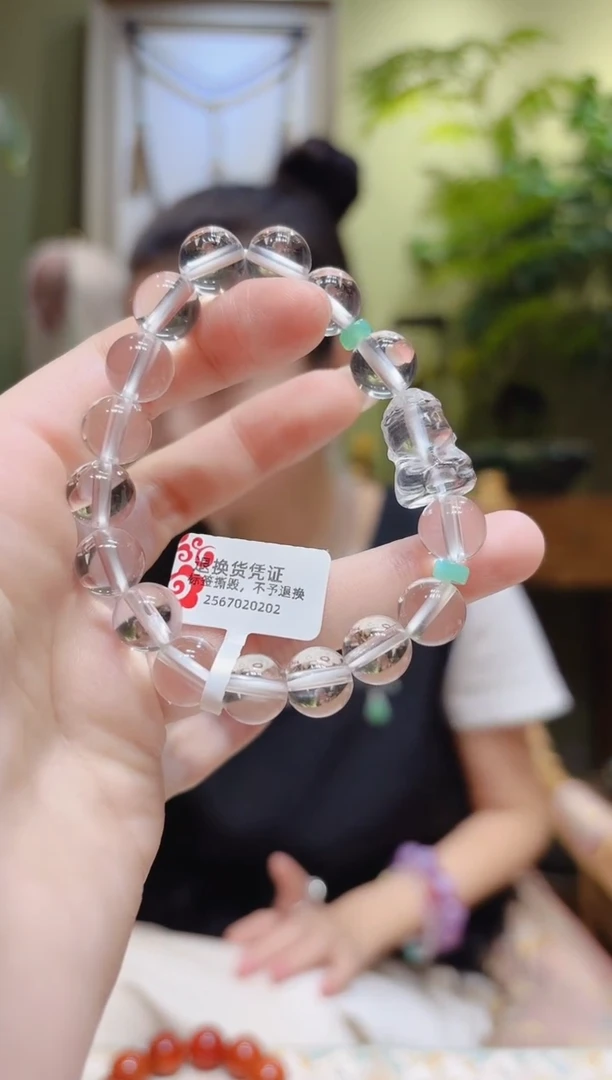 【闪购商品】水晶手串未镶嵌圆珠无相佛白水晶手串