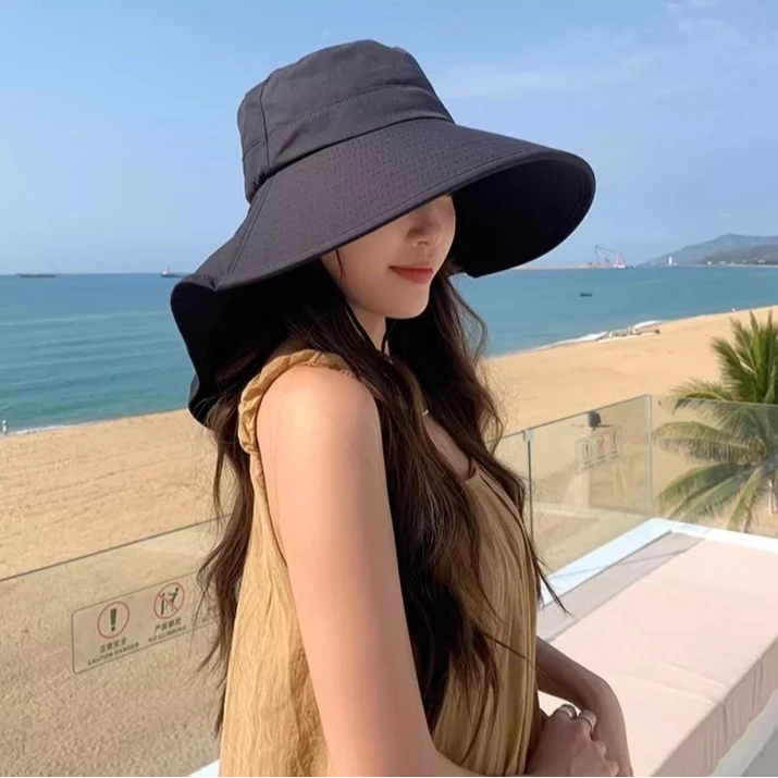 大帽檐遮阳渔夫帽