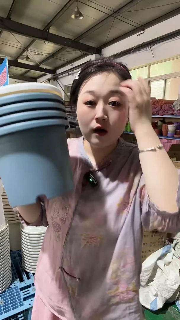 瑕疵5个四季盆3号盆，无托盘，4蓝1白